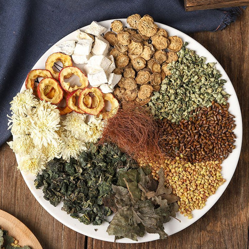 Diabetes tea Corn whisker mulberry leaf tea Corn whisker mulberry leaf burdock Lotus leaf barley Tartary buckwheat kudzu root 