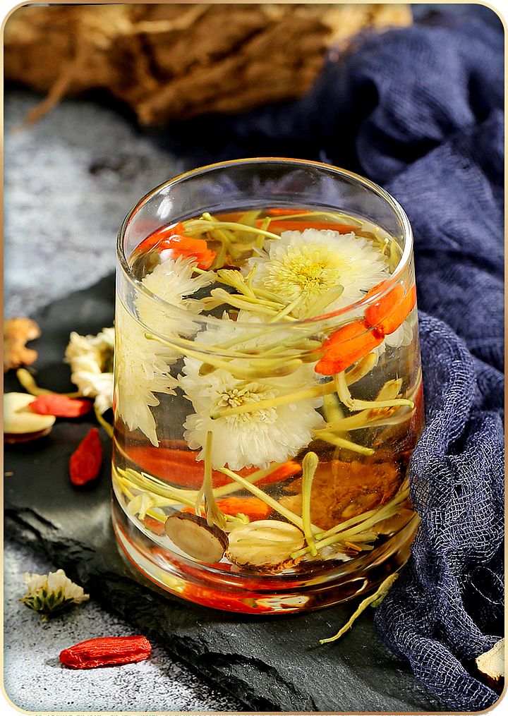 Liver tea formula Chrysanthemum decided Mingzi Qing liver oxen root gold and silver flower tea combination stayed up late to raise health tea bags clear fire to raise liver tea